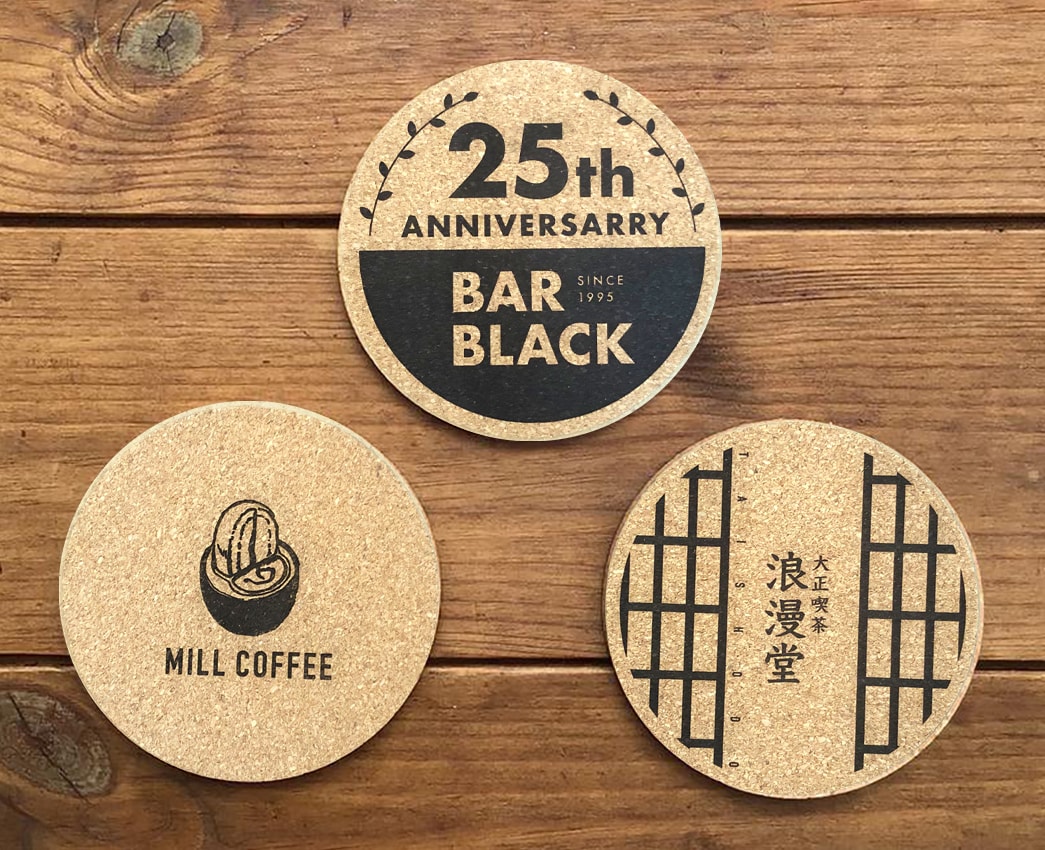 オリジナルのコルクコースター作ります 店舗使用や開店祝い、記念品などにおすすめです！ イメージ3
