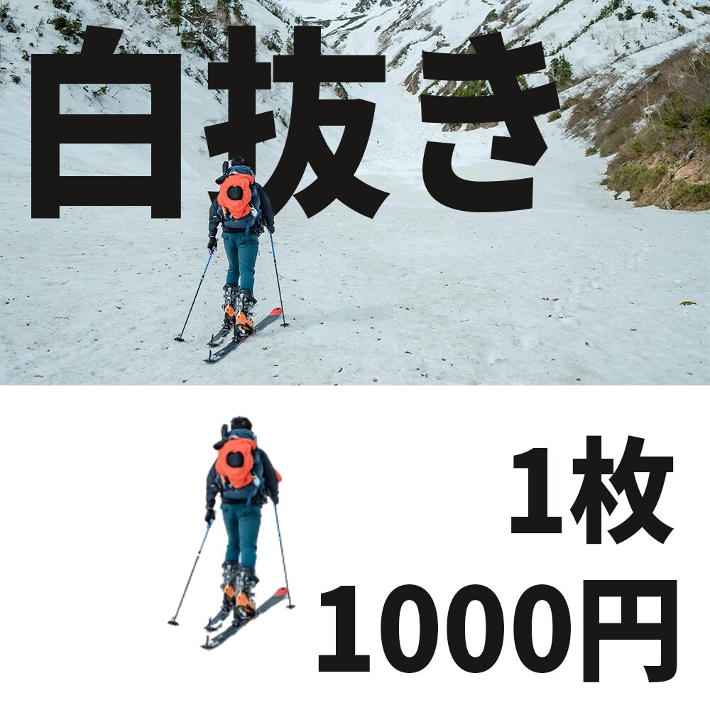 画像加工、商品・人物切り抜きします 人物や商品画像などの背景透過・白抜き等承ります！ イメージ1