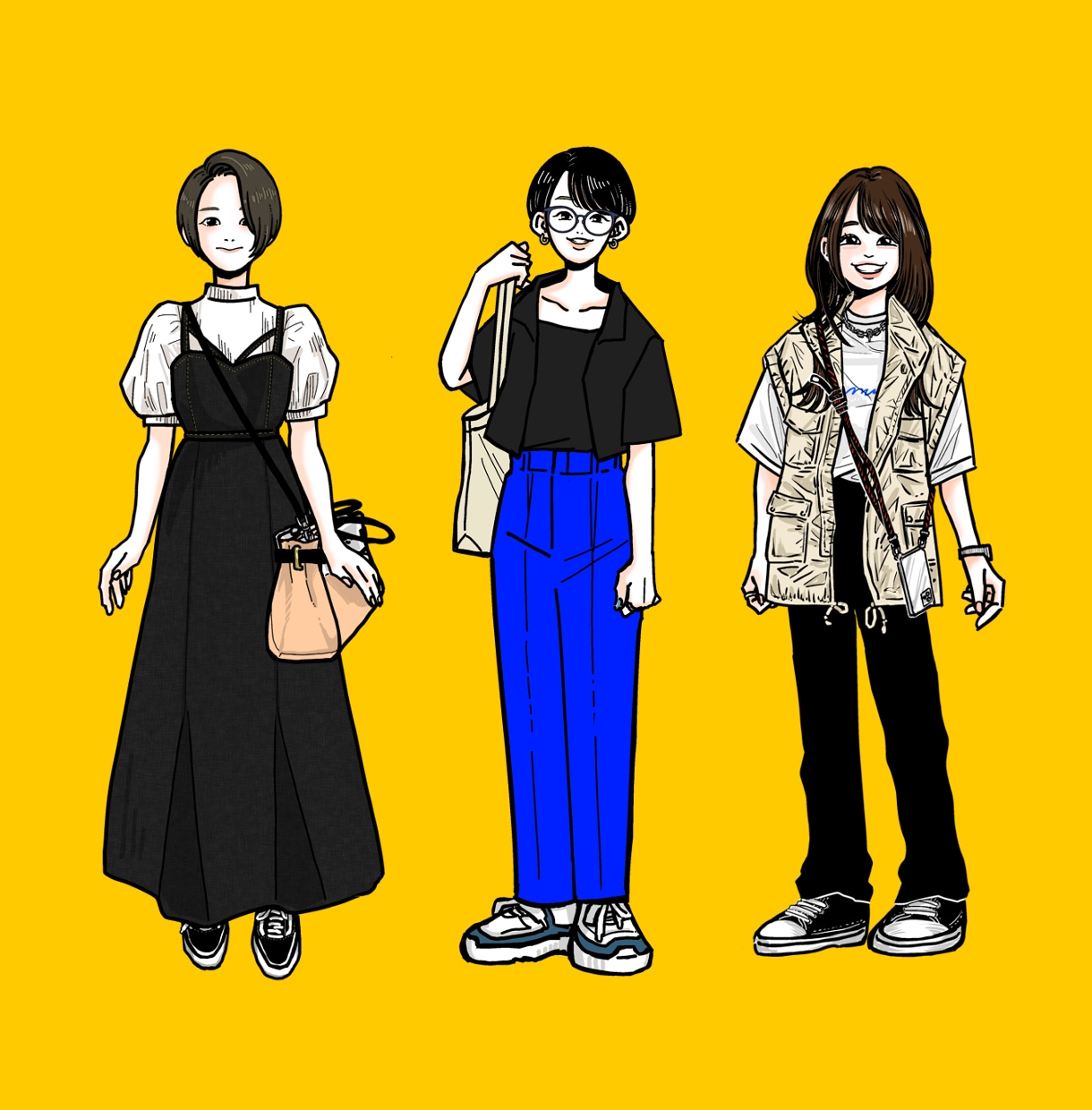 全身イラストスナップお描きします スナップ写真のようにあなたの全身をイラスト化します。 イメージ1