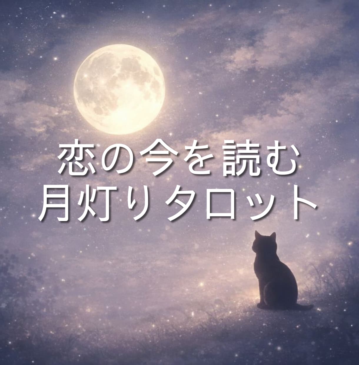 月灯りタロットで、恋や結婚の今をそっと読み解きます 【お試し価格】月明かりの下、ねこがそっと答えを届けます。 イメージ1
