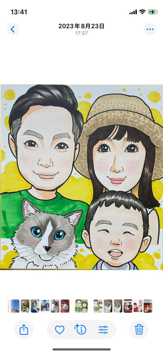 世界で一つの手描き似顔絵をお届けします 記念日、結婚式、長寿のお祝いに イメージ8