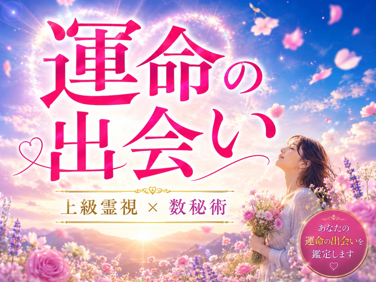上級霊視×数秘術｜運命の出会いを完全鑑定します 霊視×数秘術で彼の容姿・出会い時期・未来を5000文字で鑑定 イメージ1