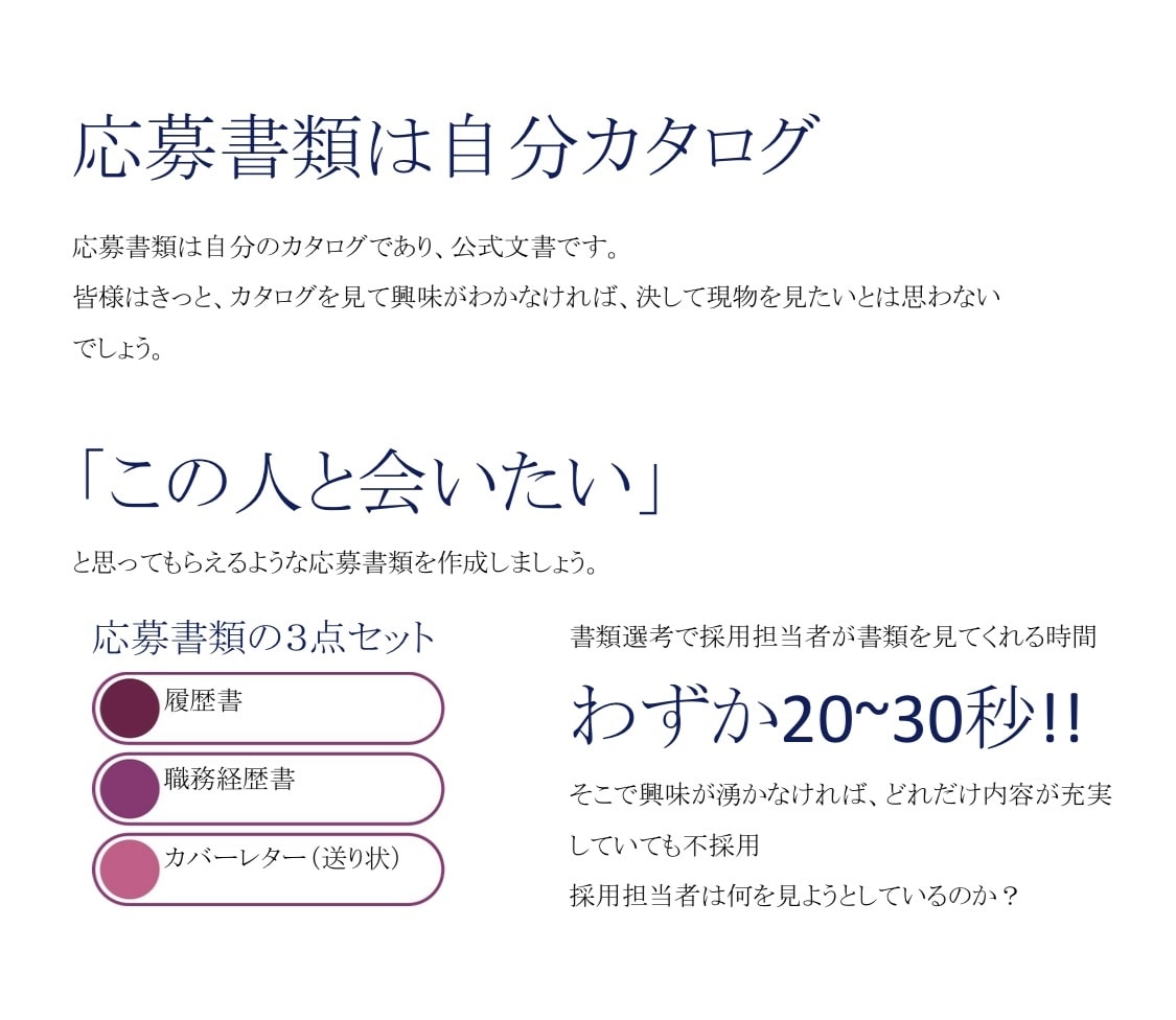 丸投げOK、履歴書、職務経歴書の作成代行します 最短３日以内での納品可。面接官の目に留まる応募書類を作成 イメージ3