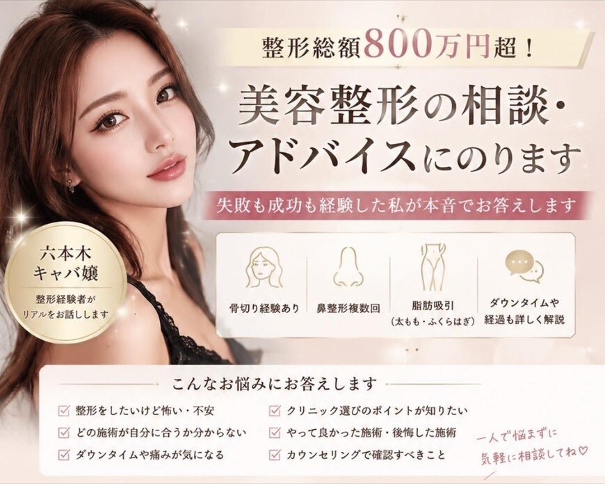 美容整形のアドバイスシートお渡しします 整形総額800万円超！失敗も成功も経験した私が本音でお答え！ イメージ1