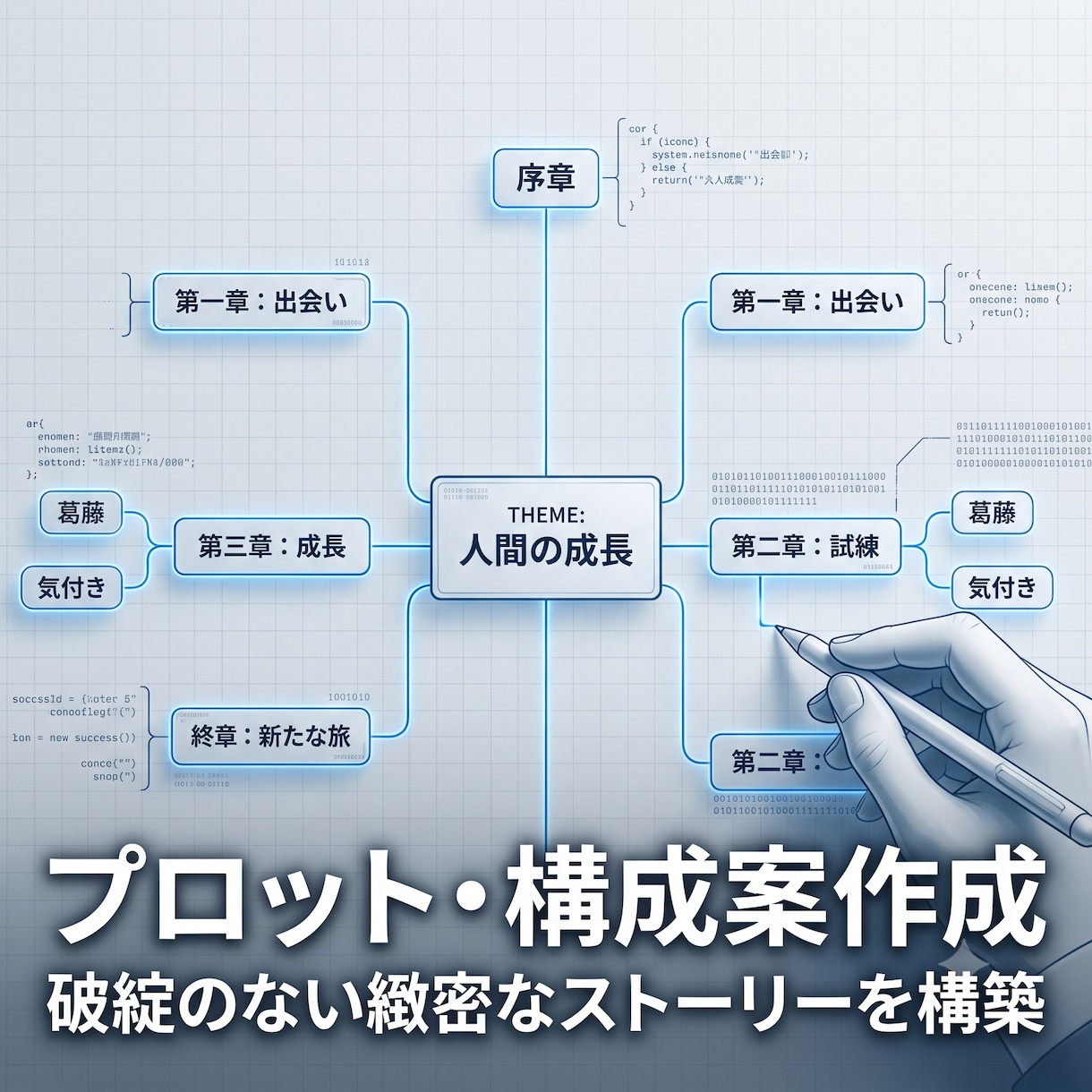 破綻しない長編プロット×爆速Kindle代筆します 数週間の執筆作業を、最短24時間へ圧縮します。 イメージ4