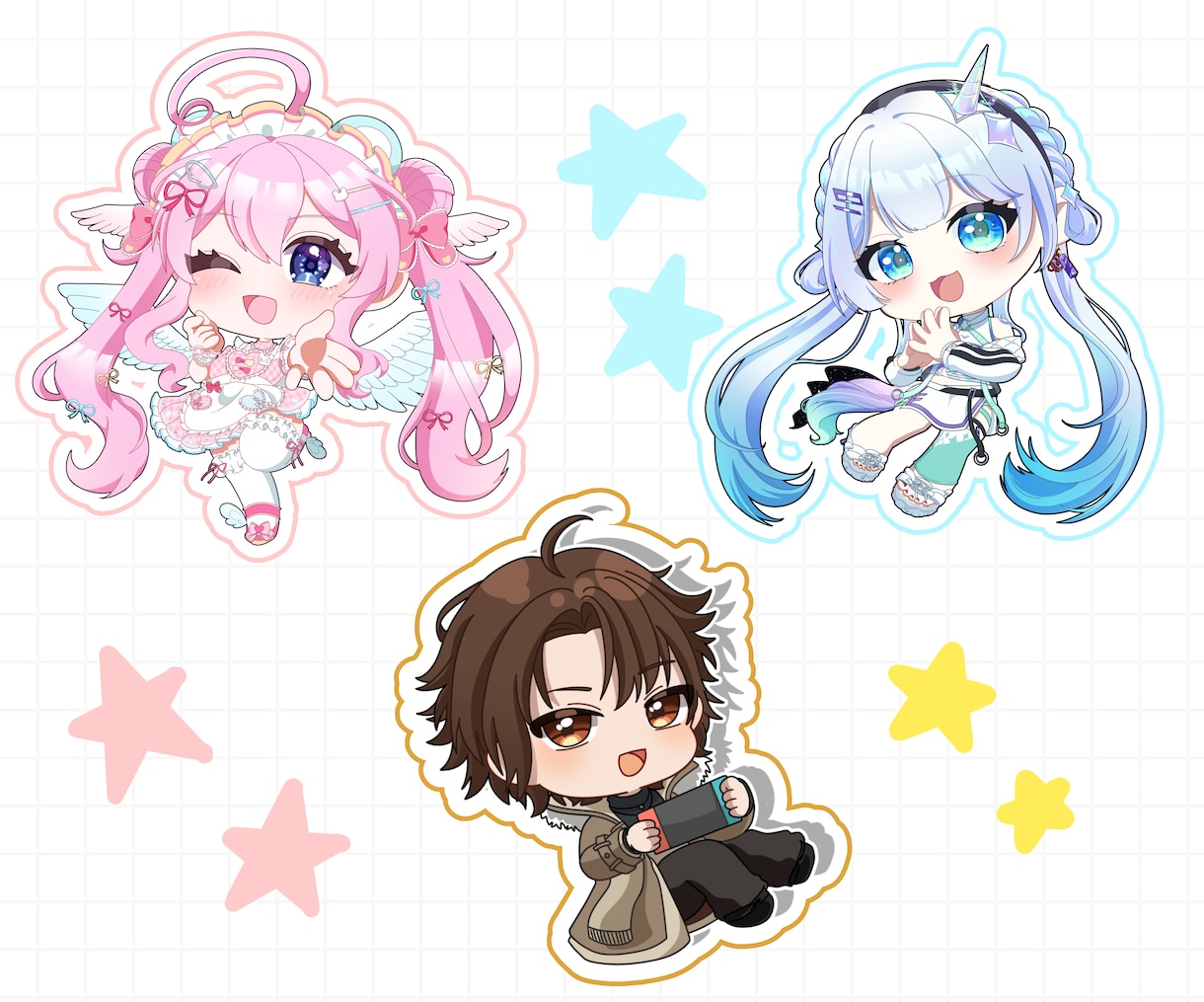 ファンにも届く可愛さ！ミニキャライラスト制作します 何度でも使える◎サムネやグッズにも イメージ4