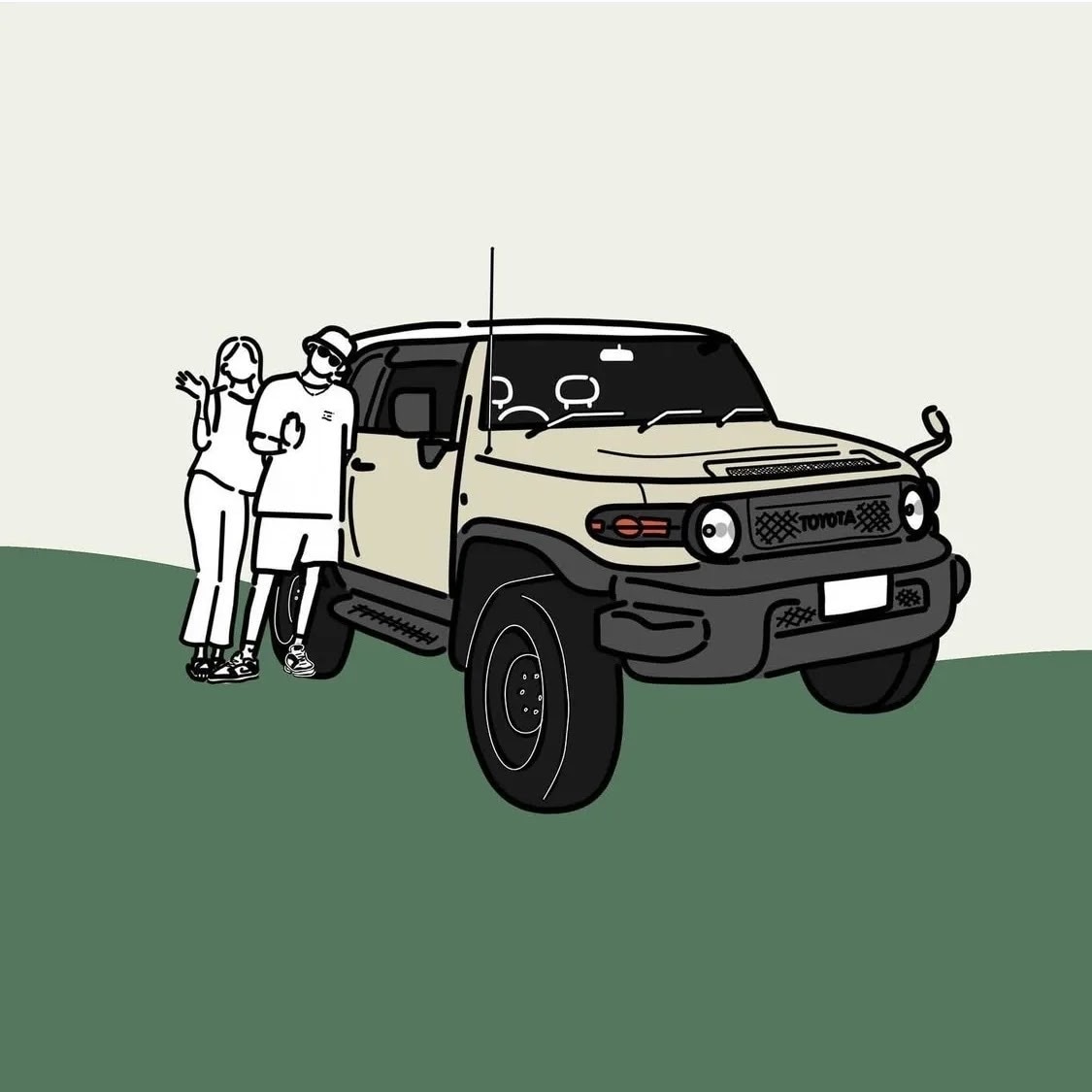愛車を雰囲気そのままシンプル線画イラストにします 車 バイク 愛車 納車 記念日 プレゼント インテリア イメージ1