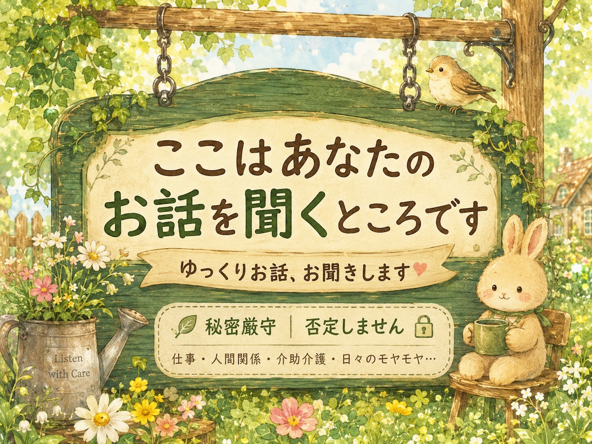 言葉にできないモヤモヤありませんか？お聞きします ただ誰かと話したい‥も歓迎です。女性限定です。18歳〜。 イメージ1