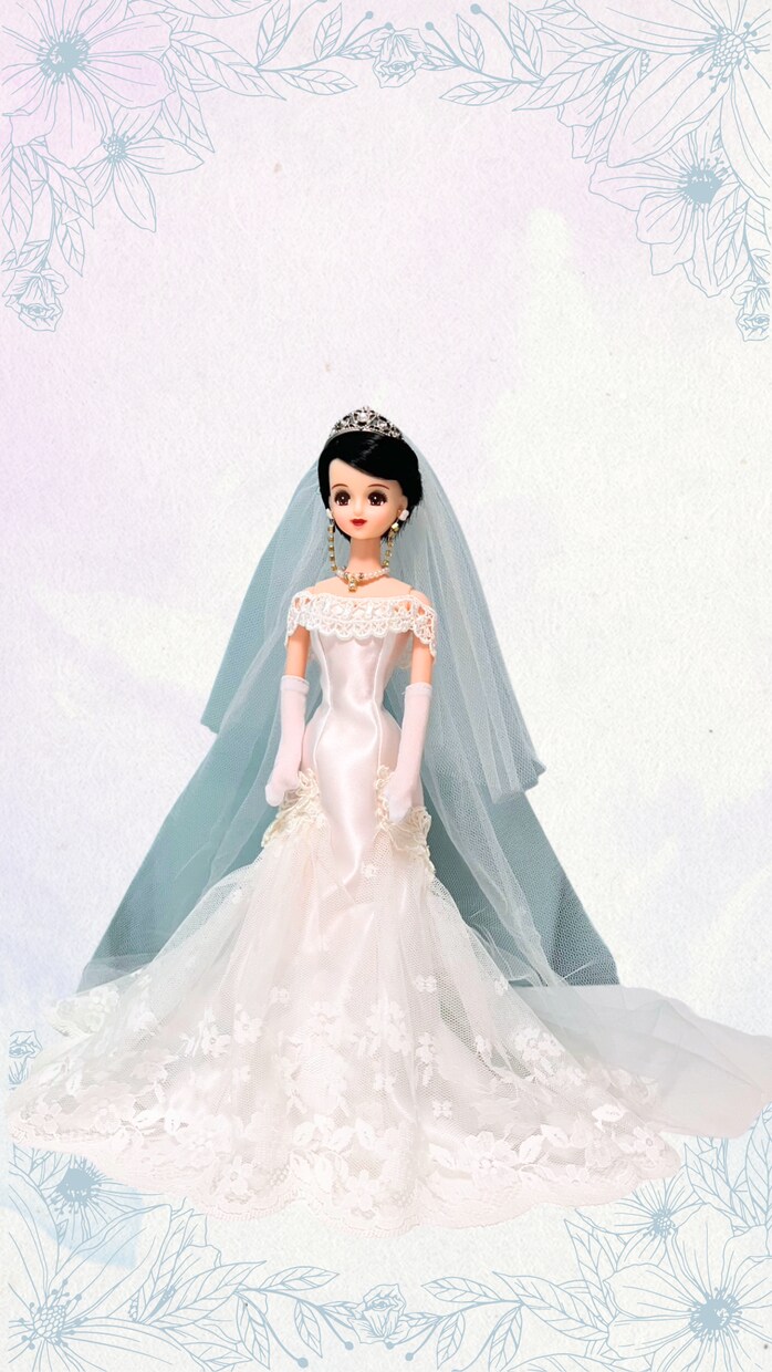 ウェディングドレスを人形用にお作りいたします ご自身の結婚式やプレゼントに。特別なドールをお作り致します イメージ4