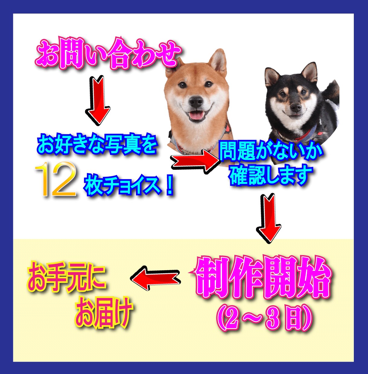 2026年版【オリジナル】卓上カレンダー制作します お好きな写真を12枚えらんで世界で1つの卓上カレンダーを☆ イメージ7