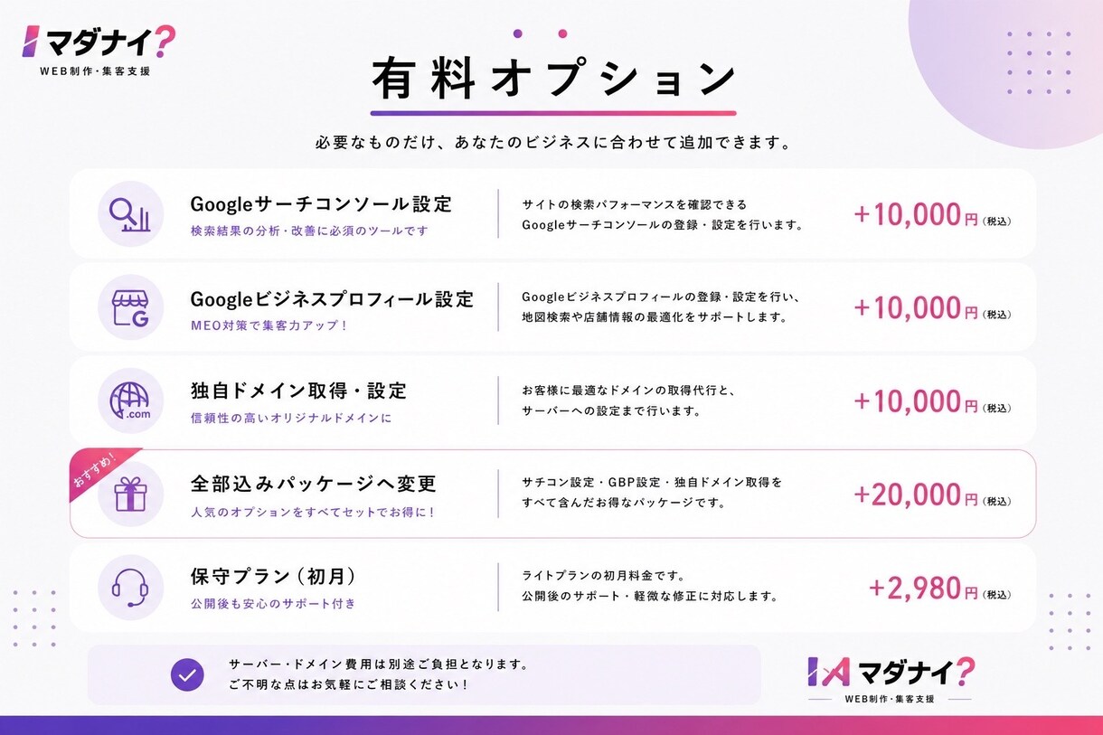 マダナイ？が集客ホームページを制作します 「まだない」を「もうある」へ。 イメージ6