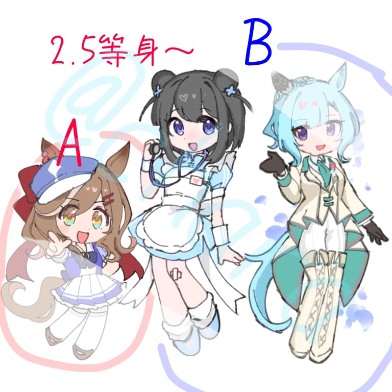 シンプル可愛いデフォルメ描きます あなたのキャラクターを私のミニキャラで可愛く描きます！ イメージ10