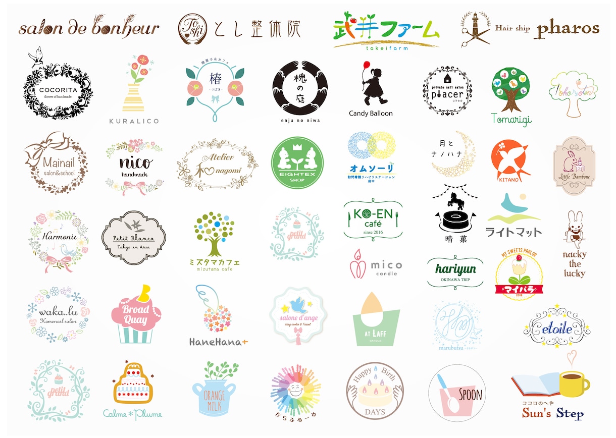 ご提案数に自信あり！ロゴイラストの作成します お店・ハンドメイド・会社・チームなどのロゴイラスト作ります！ イメージ7