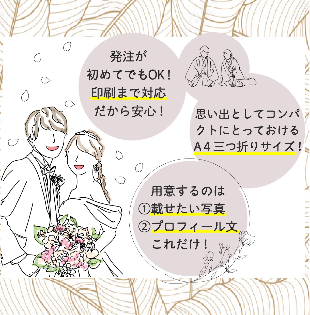 一生の思い出ウェディングプロフィールブック作ります ウェディング業界で活躍していた女性デザイナーが作ります！ イメージ4