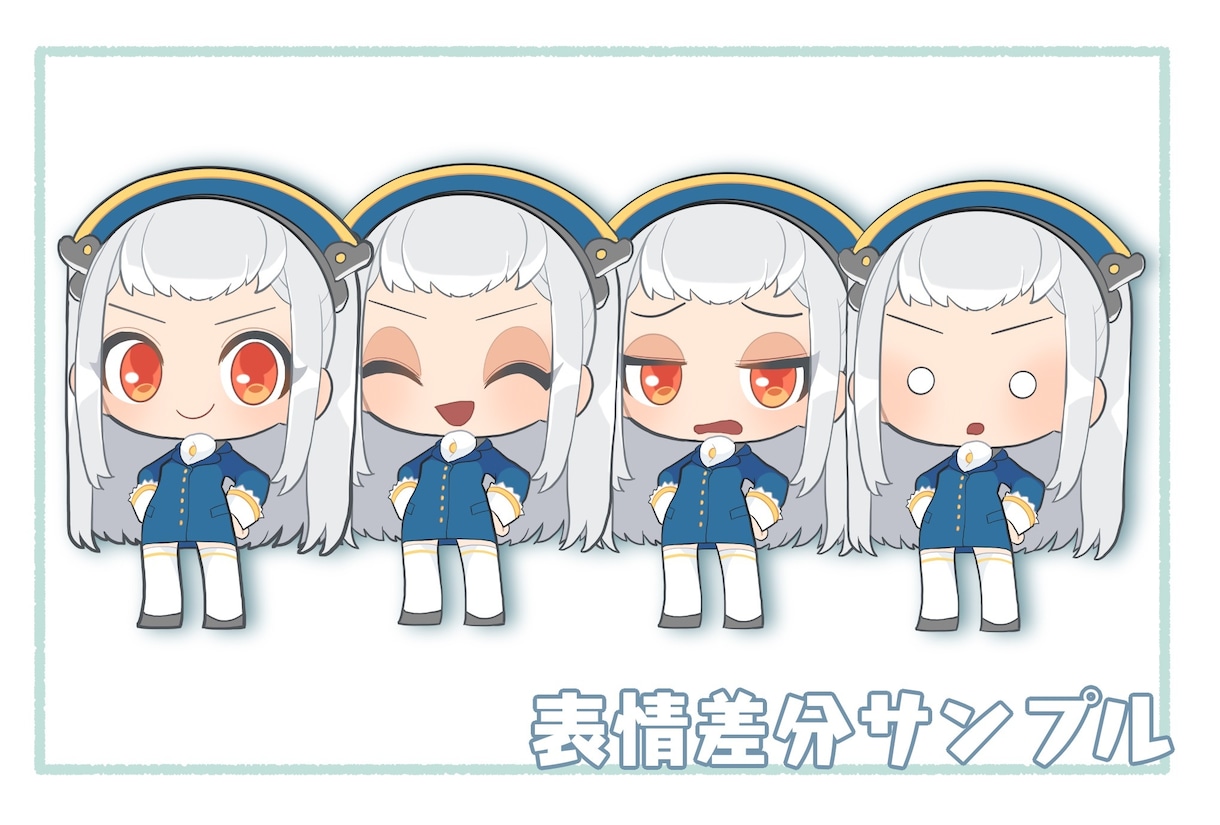 ぴょこっと顔出すかわいいイラスト描きます 窓枠からこんにちは!切手からこんにちは!色々使えるミニキャラ イメージ4