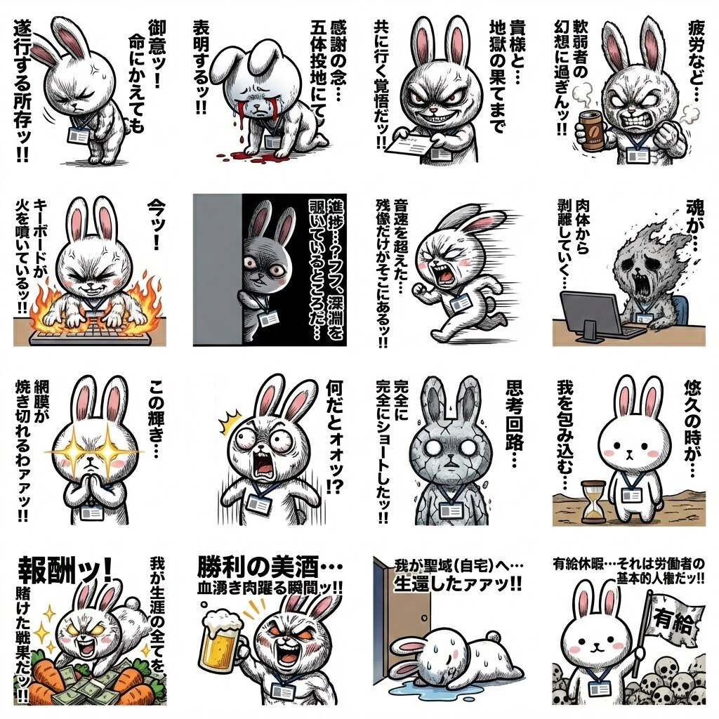 脳裏に焼き付く超濃厚な「クセ強」スタンプ作ります 「何これw」と言われるシュールでカオスな世界観のスタンプ イメージ2