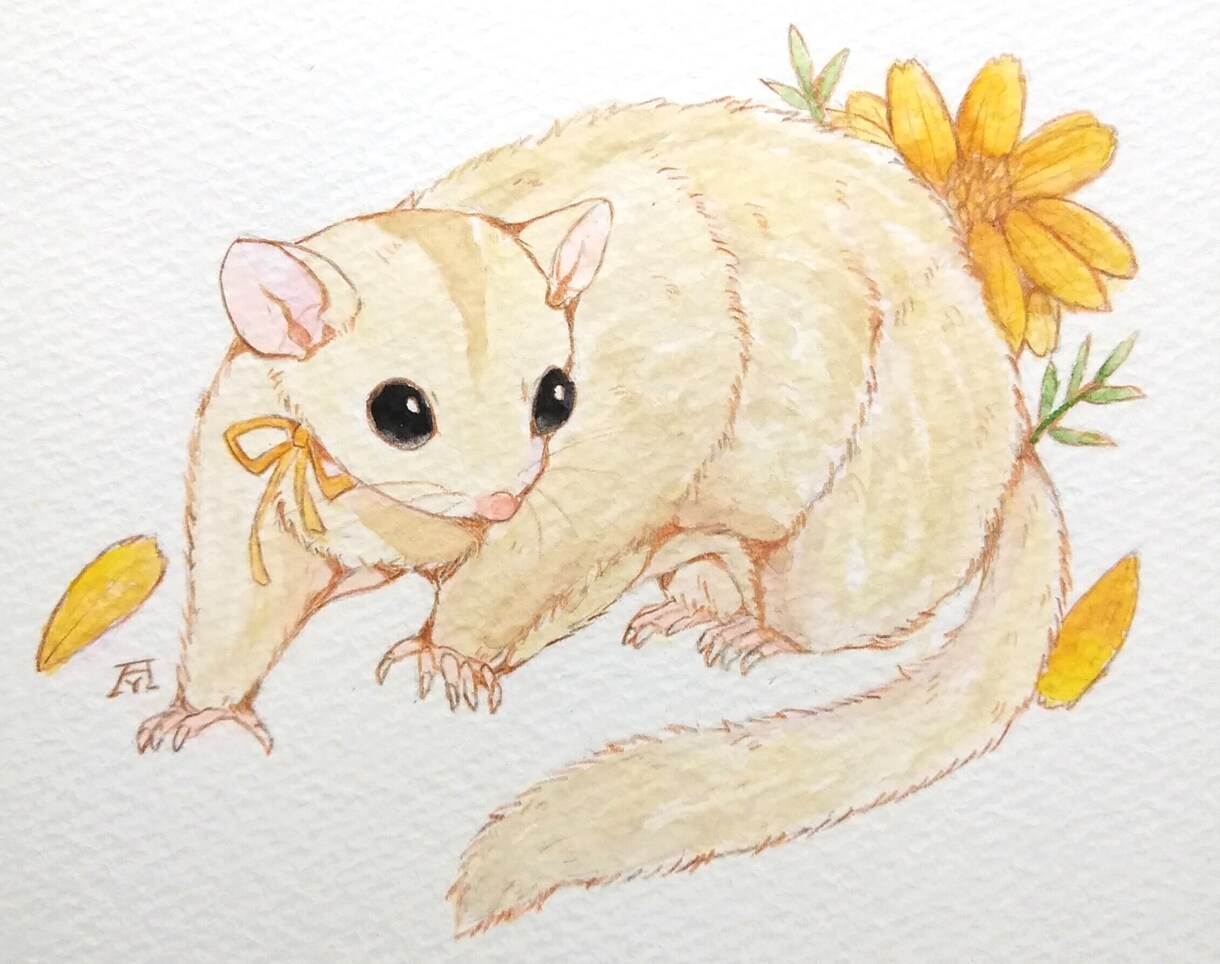 フェレットなどの小動物のイラストを受け付けます 可愛いペットや小動物の水彩イラスト依頼を受け付けています。 イメージ2