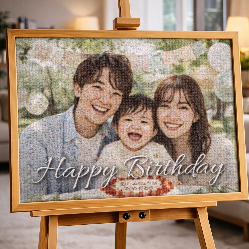 誕生日プレゼントに大人気⭐︎モザイクアート作ります 最安値⭐︎即日納品可⭐︎印刷郵送可⭐︎額縁可⭐︎高画質 イメージ1