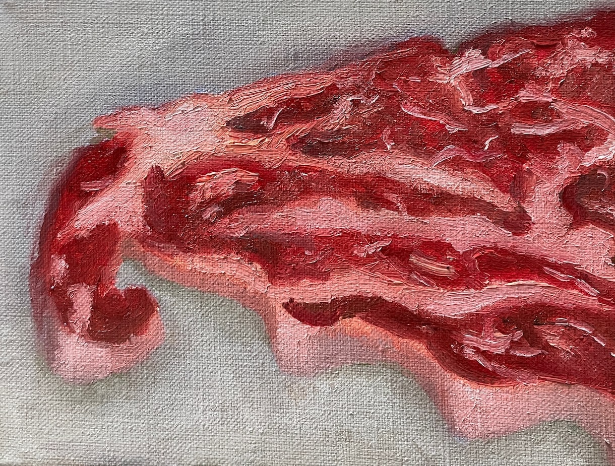 個性・高級感のあるお肉のイラストを描きます 焼肉店・肉料理店の空間を彩る、油絵ならではの質感と高級感を イメージ4