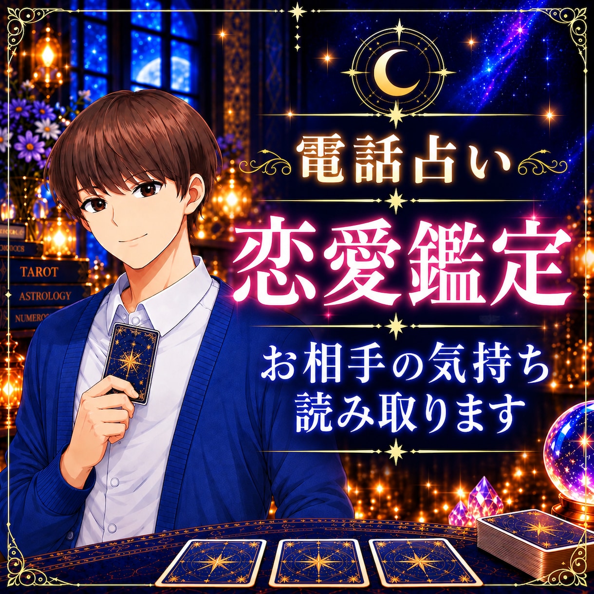 電話占い☆恋愛のお悩み霊感タロットで占います 相手の気持ち、二人の未来、倦怠期、別れた方が良いかなど イメージ1