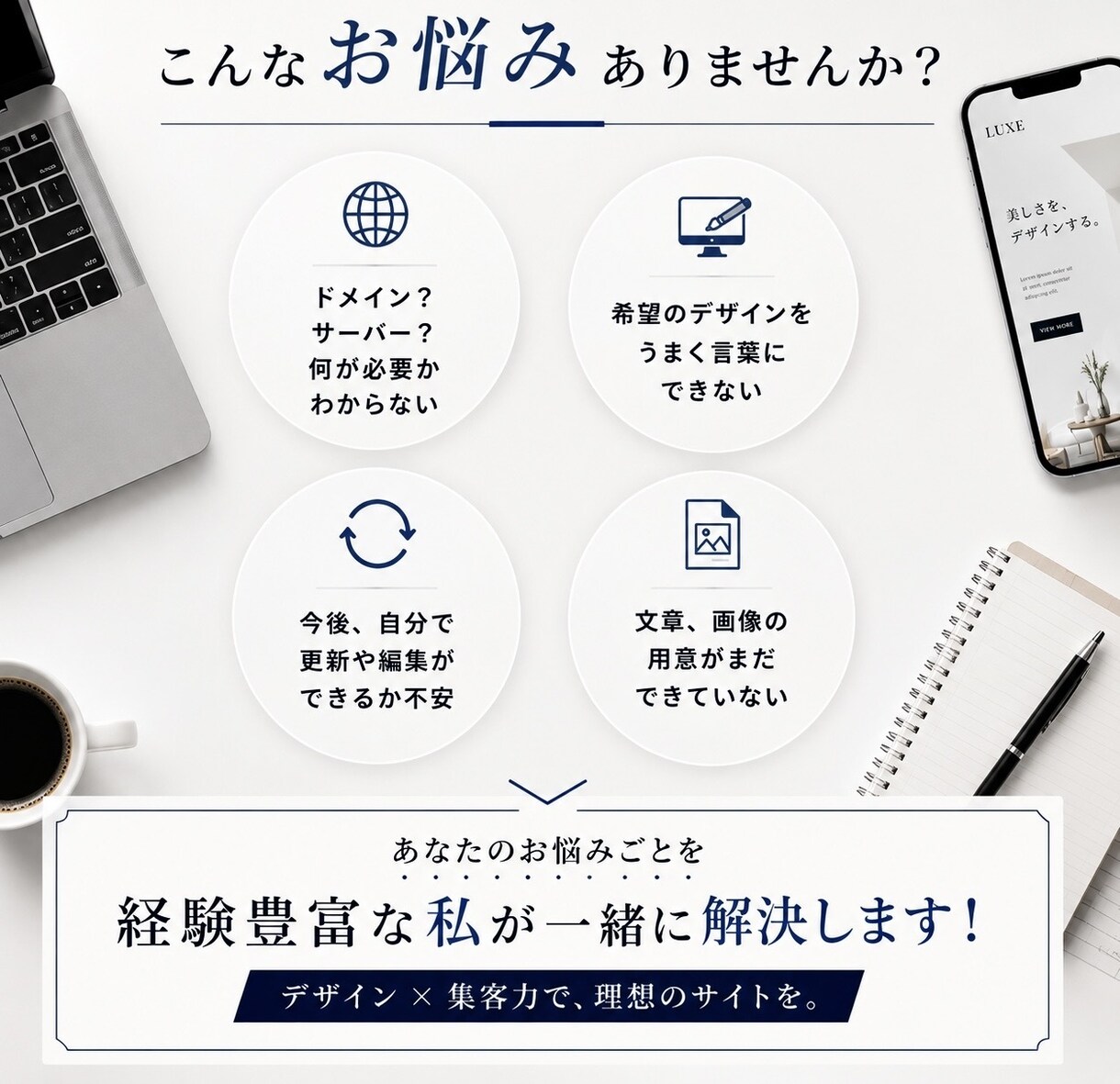 高品質なHPを低価格で最速で制作します SEOもデザインも妥協しないHPを。 イメージ2