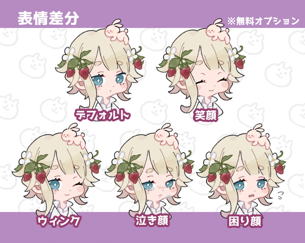 商用可◆差分5種無料！デフォルメ絵作成します Vtuber様歓迎◆アイコンやグッズ、配信にどうぞ！ イメージ2