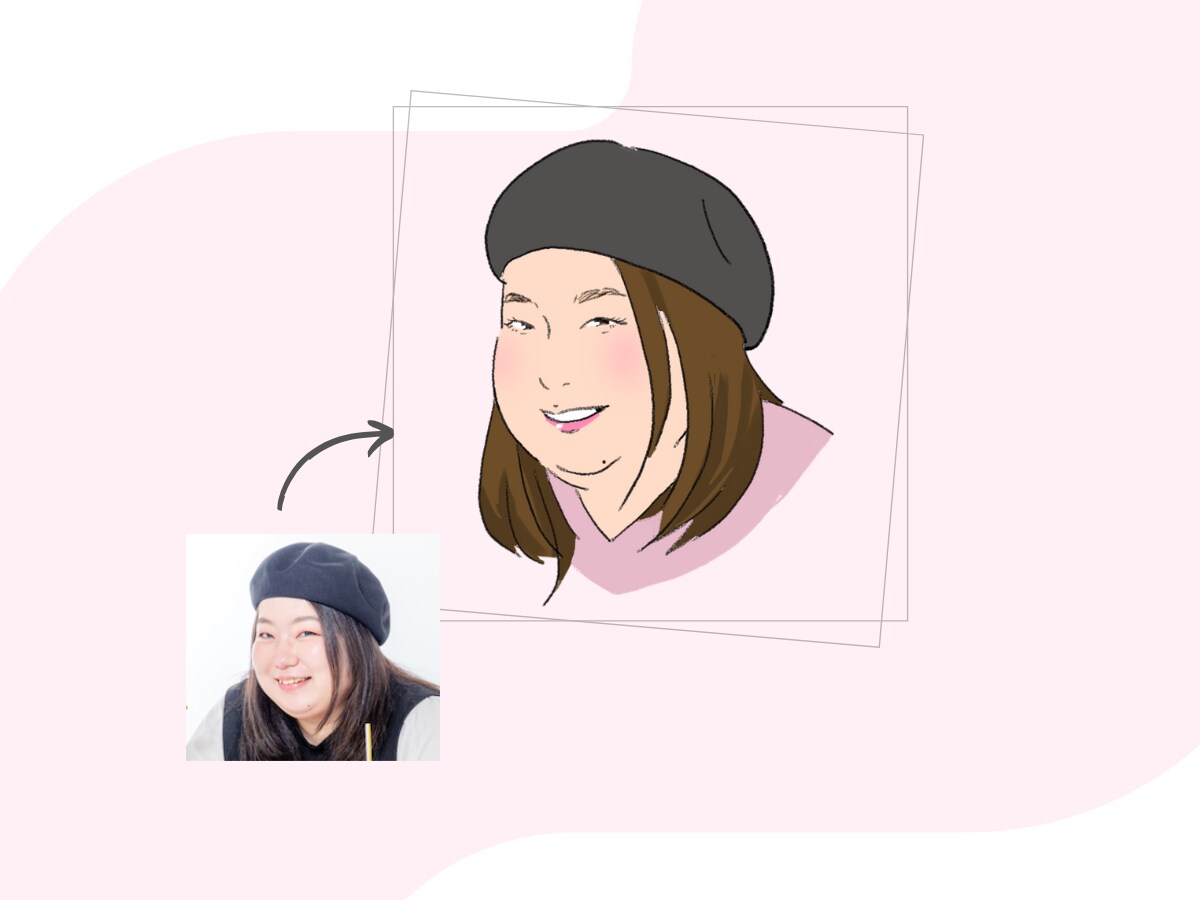 抜け感あるおしゃれなシンプル似顔絵描きます プレゼントにも♪軽やかなタッチの似顔絵作成いたします イメージ4