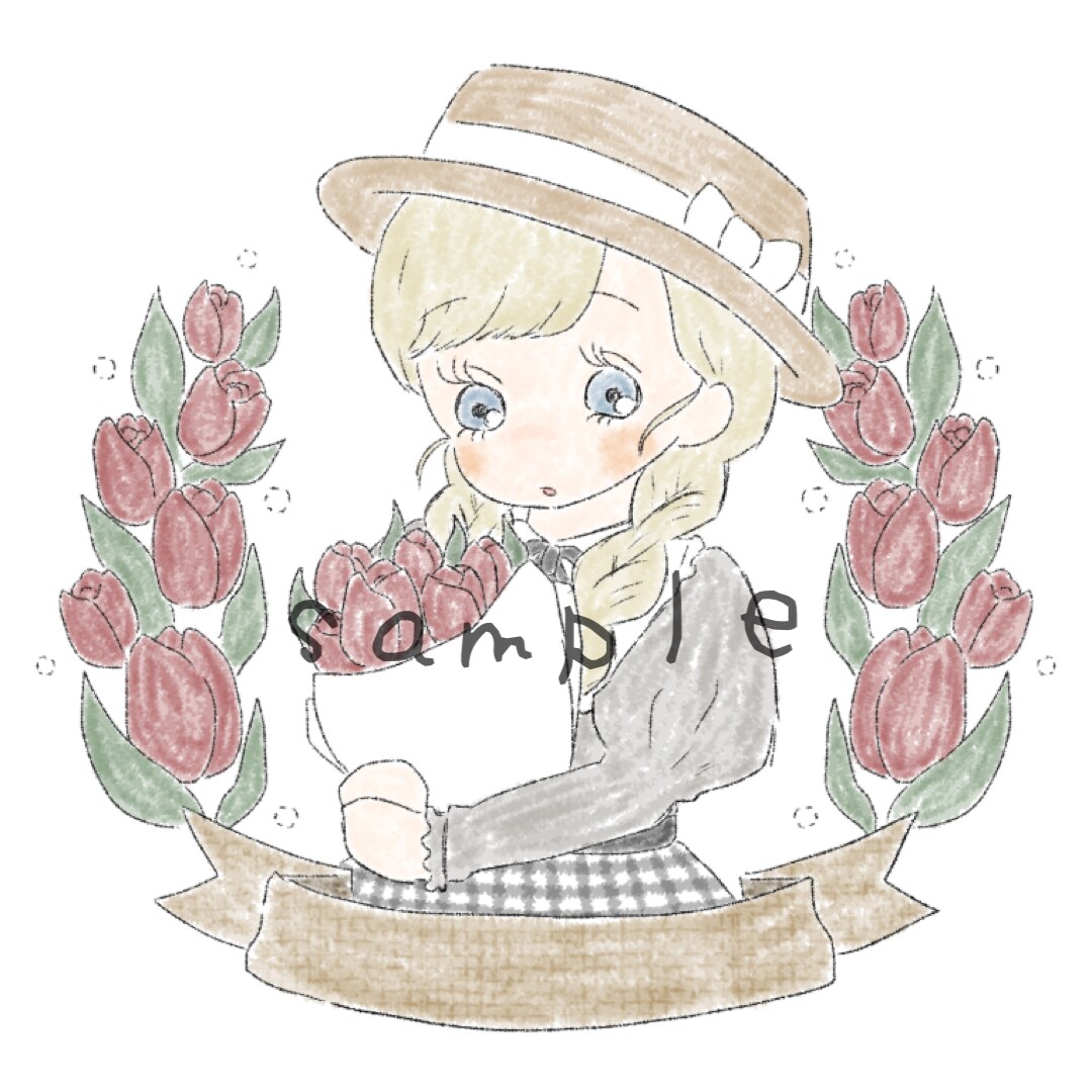 SNSアイコンなどのイラスト描きます きゅるるんおめめのふわっとしたイラスト イメージ4