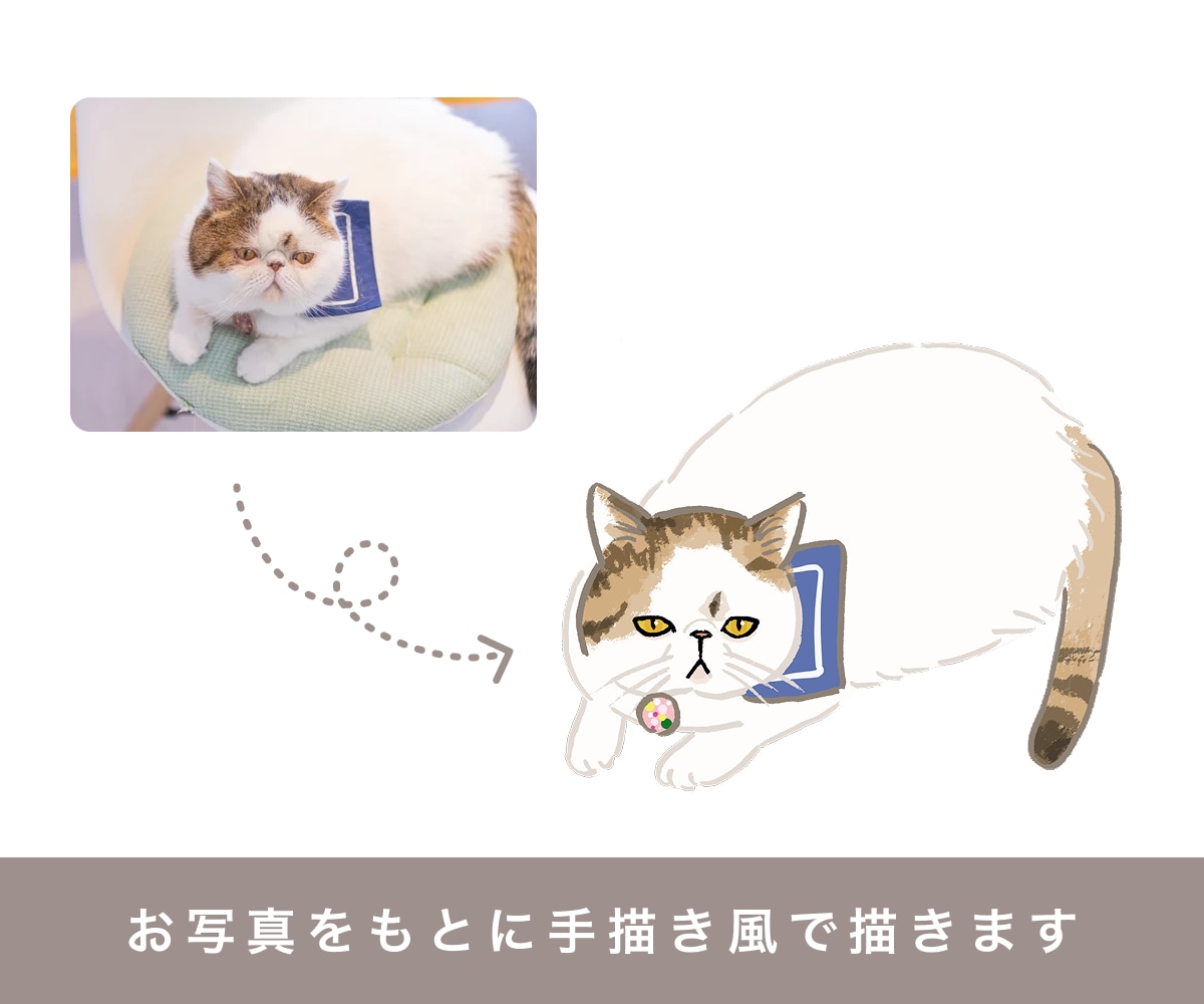 SNSアイコンにも使える猫の似顔絵を制作します SNSアイコンやオリジナルグッズにお使いください イメージ2