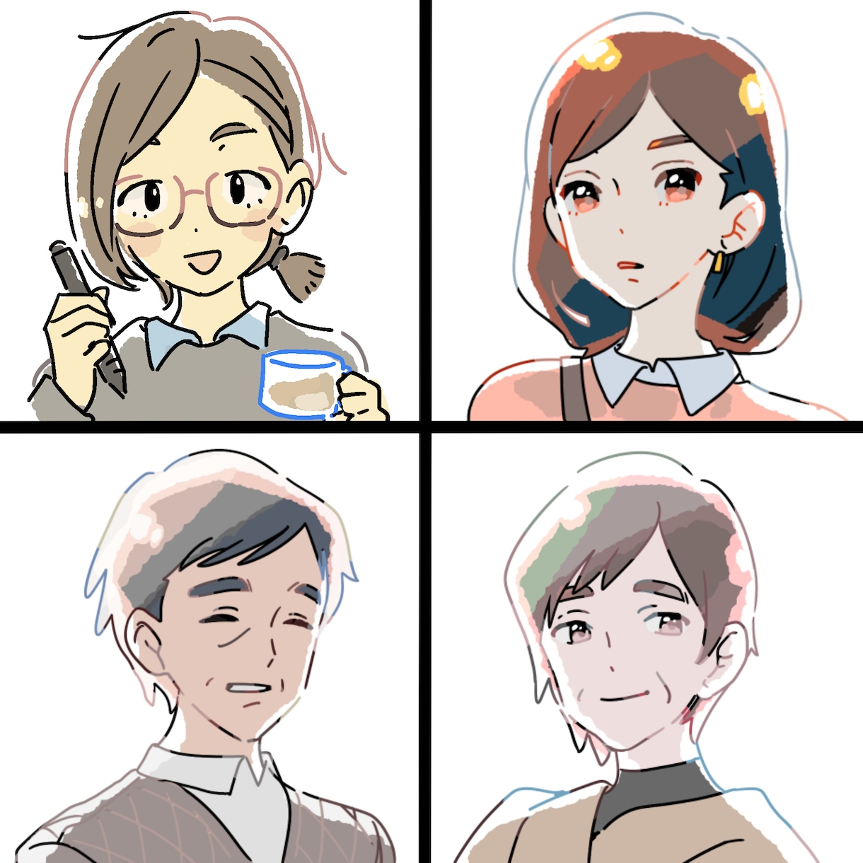 大人かわいい手描きSNSアイコンお描きします ペットも！SNSの顔、大事なアイコン。お気に入りを制作！ イメージ6