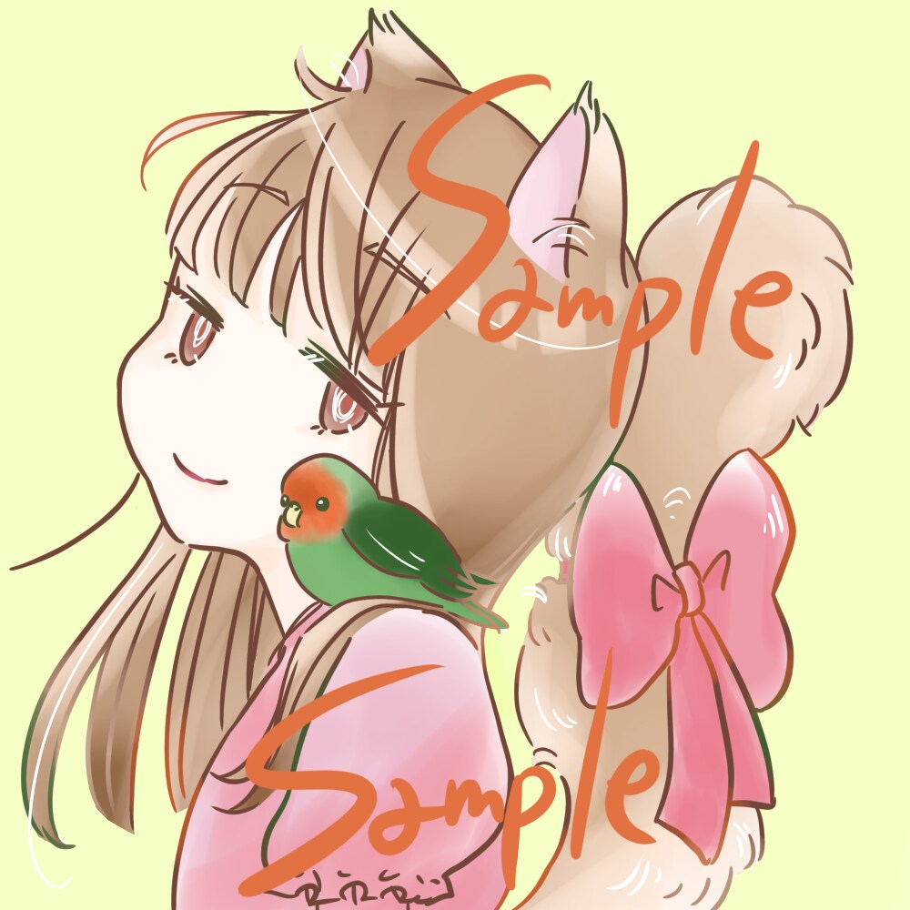 アニマル風女の子のアイコン描きます 動物の耳や角の生えたちょっと変わったかわいい女の子はいかが？ イメージ10