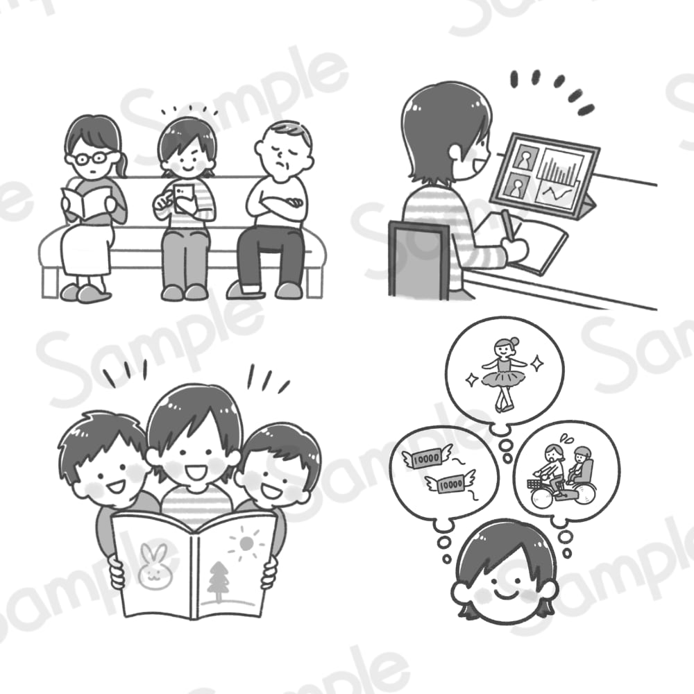 企業様実績あり★優しさ伝わるカットイラスト描きます 【企業様も個人様も！イラストで優しい印象を与えるお手伝い】 イメージ7