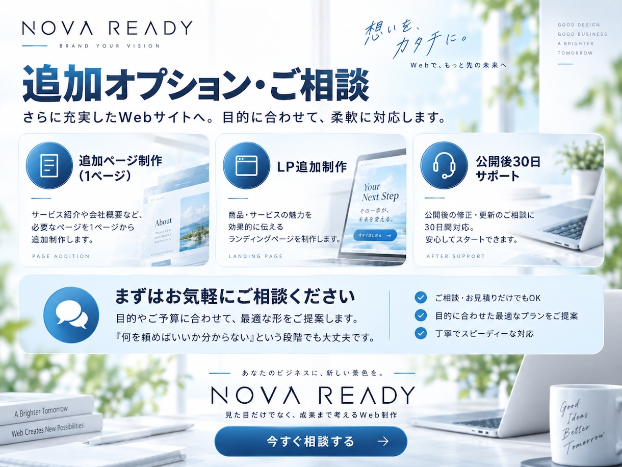集客・ブランディングに"強い"サイトを制作します フルスクラッチで自由に、低価格で高品質に制作 イメージ5