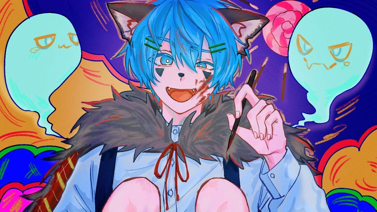 歌ってみたのサムネイルイラストを描きます 模写からオリジナル構図まで！様々な系統のイラストを描きます。 イメージ2