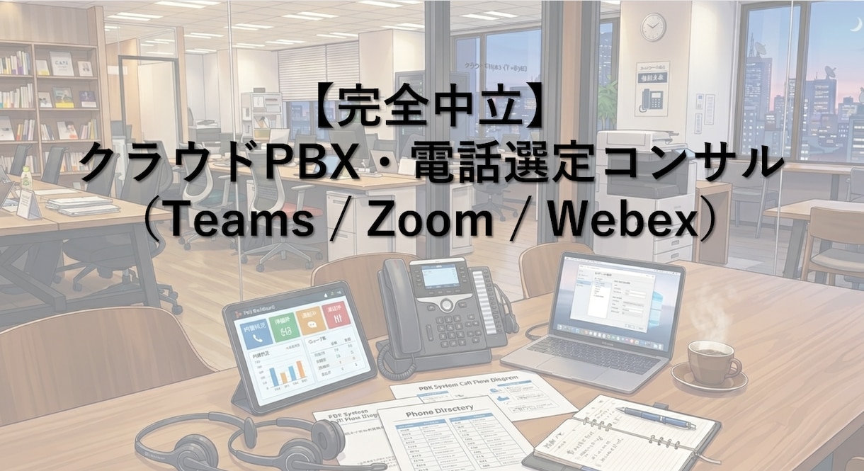 失敗しないクラウド電話・ＰＢＸの選定を支援します 現役ＳＥマネージャが中立に比較。導入後の失敗や後悔を防ぎます イメージ1