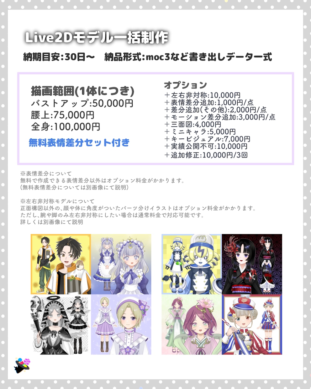 Vtuberモデル一括制作します イラストからモデリングまでまとめて制作します イメージ2