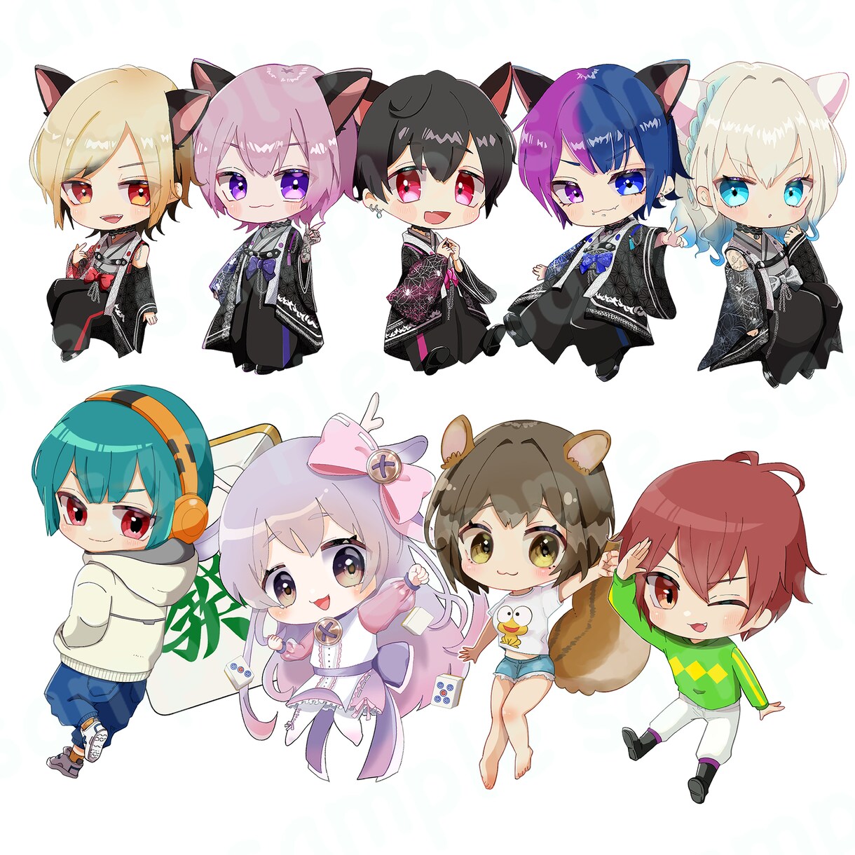 可愛いSDイラスト作成します グッズ制作用や配信用のサムネにちょい足し出来るイラストです！ イメージ6