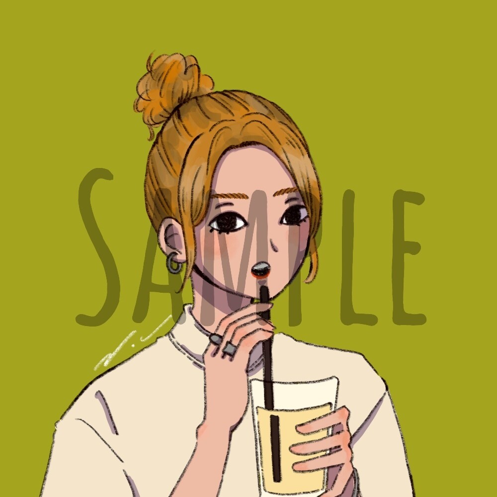 個性的で人と被らない、お洒落イラスト描きます お写真を元にイラストを作成いたします⭐︎アイコン画像等に！ イメージ1
