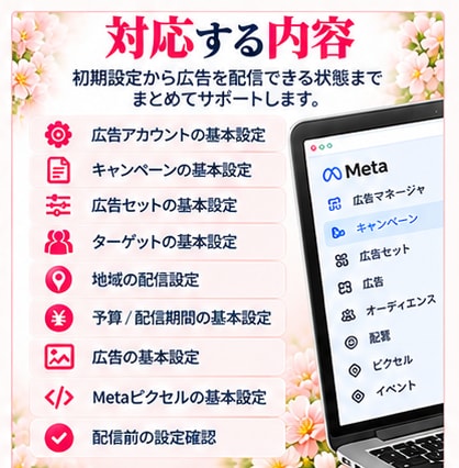 美容商材向けMeta広告の初期設定をサポートします 美容商品のInstagram・Facebook広告に対応！ イメージ3
