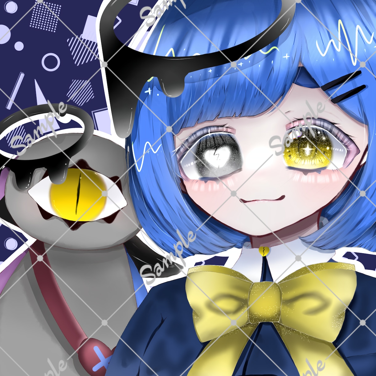 宝石みたいにきらきらkawaiiイラスト制作します //アニメ塗り//中性的な人物やkawaii雰囲気が得意です イメージ2