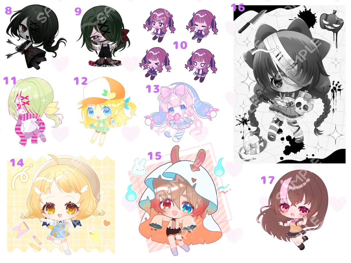 かわいいミニキャラ描きます アイコンやサムネイルなどにいかがでしょうか！ イメージ7