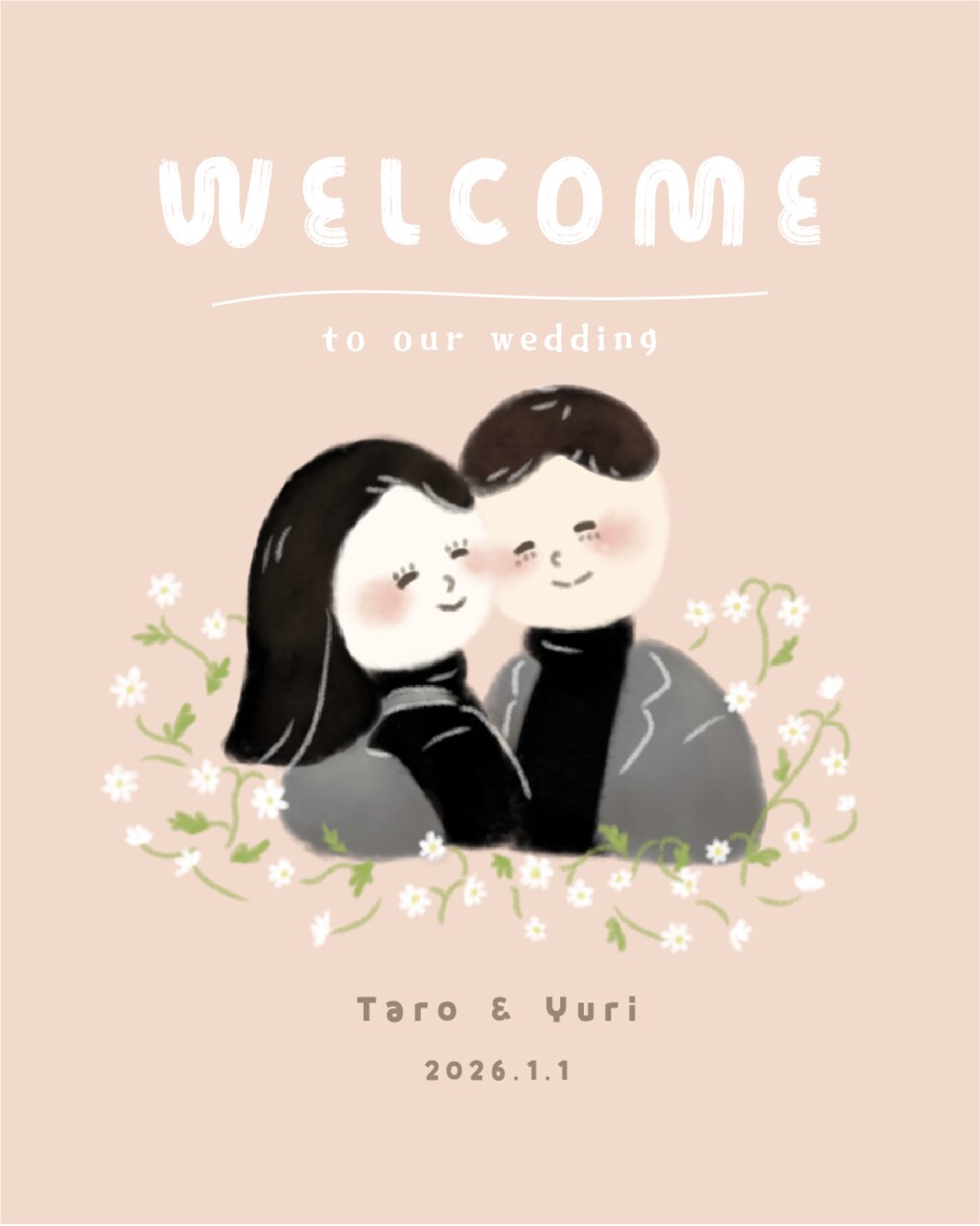 結婚式やウェルカムボードの似顔絵イラスト描きます 結婚式・ウェルカムボード・プレゼント・お祝いなど イメージ8