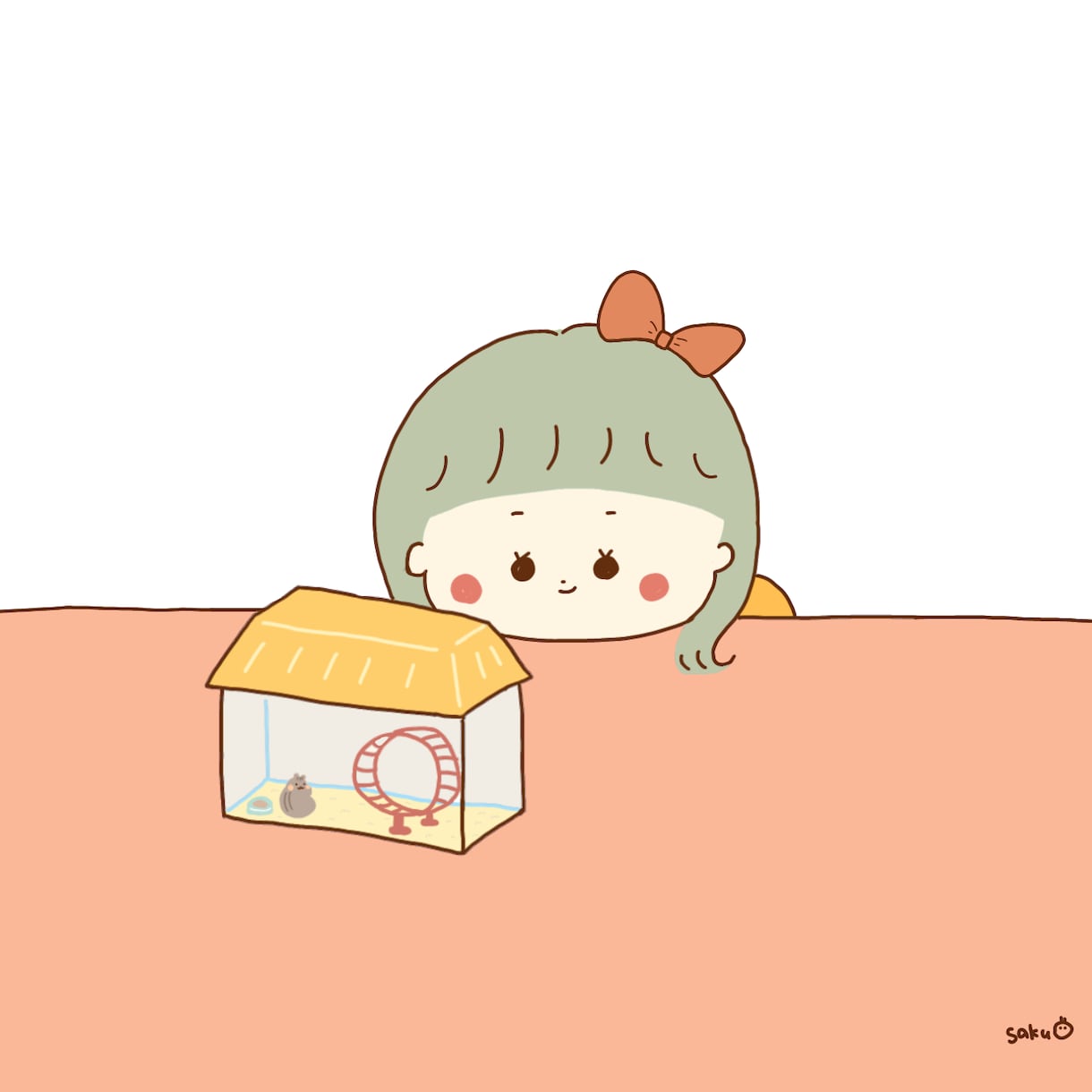 ゆるかわな動物・女の子のイラスト描きます やさしい色合いの、ゆるくてかわいいイラストを制作します。 イメージ3
