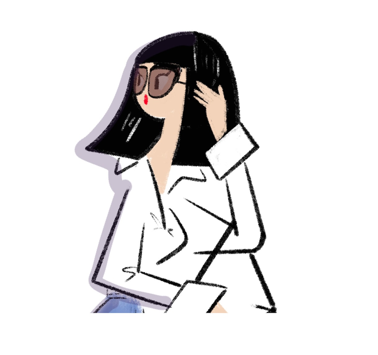 上半身/かわいいお洒落な人物イラスト描きます 外国風手書き線画、滑らかなペン画で目を引く挿絵にオススメ イメージ9