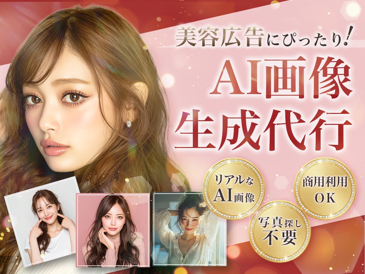 美容特化！広告映えする美容系AI画像を生成します 広告・LP・SNSに使えるAI美女素材 イメージ1