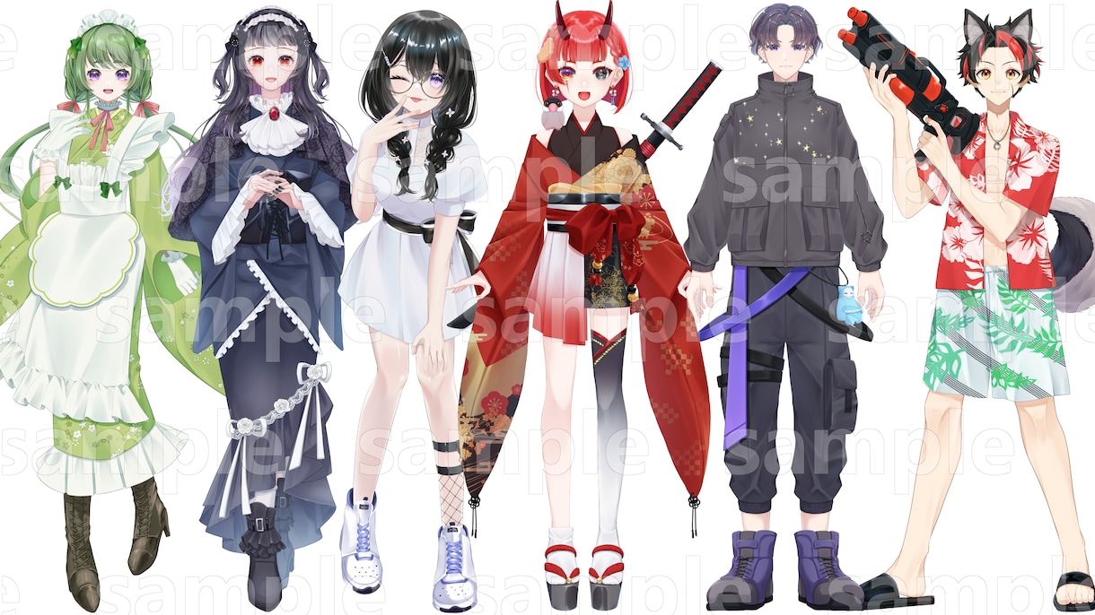 立ち絵、ご用意します 配信者や活動者様に限らず、好きを形にします！ イメージ1