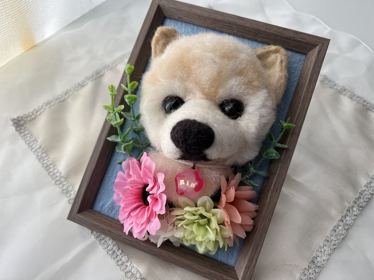 羊毛フェルトでお作りいたします 大切なご家族との日々を思い出せる世界に1つだけのフレームです イメージ7