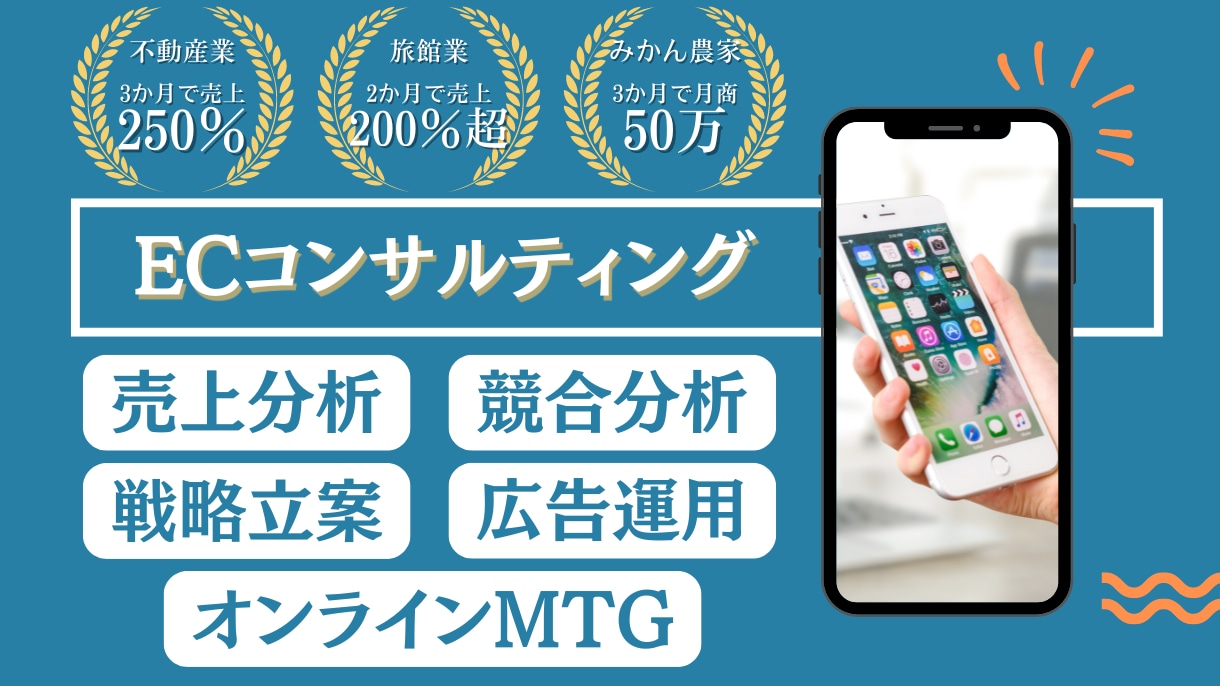 WEBマーケターがECコンサルティングをします 手軽に始めるECコンサルティングで売上を伸ばしませんか？ イメージ1