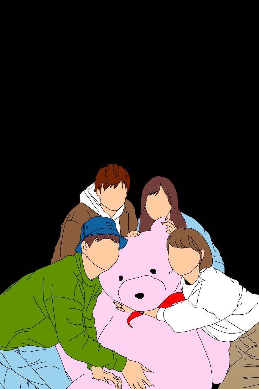 ポップな線画イラスト描きます 黒ベースの目を引くおしゃれ線画です！ イメージ2
