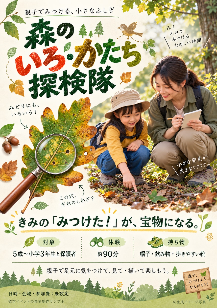 子ども向けイベントのチラシを制作します 子どもはワクワク、保護者には必要な情報がひと目で伝わる イメージ3